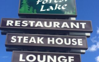 Forest Lake Restaurant and Steakhouse sign
